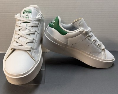 adidas Stan Smith Bonega Womens White Green GY9310 Platform Shoe
