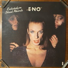 BRIAN ENO Here Come The Warm Jets 1974 US Island Records PROMO Only POSTER VG+