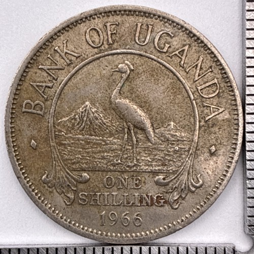 1966 Uganda 1 Shilling - Very Fine Details Free Shipping