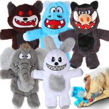Plush No Stuffing Dog Squeaky Chew Toys for Small, Medium Large Dogs