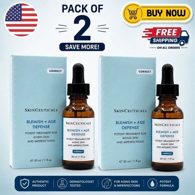 SkinCeuticals Blemish + Age Defense Serum 30ml 1oz Pack of 2 New Authentic
