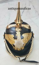 Deutsche Pickelhaube Leder Preußischer Offizier Kaiserreich Helm WWI Langspikes