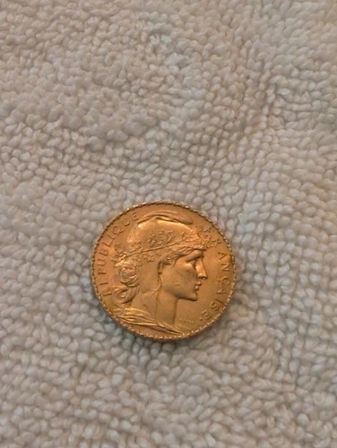 1907 France 20 Francs Gold Rooster — photo from the most recent tracked eBay sale