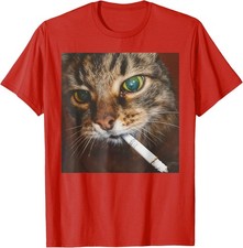 Funny Cat Meme - Smoking Kitty Hilarious Unisex T-Shirt