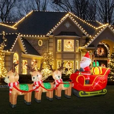 12FT Long Christmas Inflatables Outdoor Decorations, Inflatables Santa Claus ...
