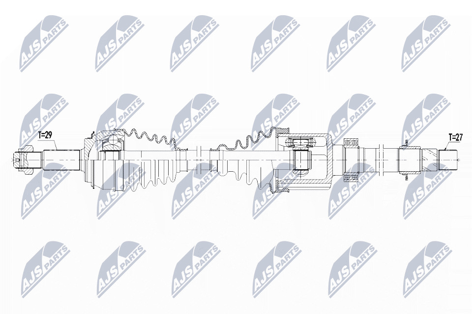 NTY OE NPW-RE-128 Drive Shaft for RENAULT