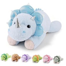 Weighted Stuffed Animals, Plush Pillow for Kids Medium Blue Dinosaur Dinosaur