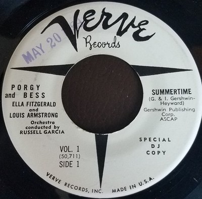 Ella Fitzgerald & Louis Armstrong - Porgy & Bess Vol. 1 1959 7'', Promo Verve Rec