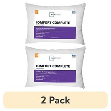 2 Pack Mainstays Comfort Complete Bed Pillow,Standard/Queen Good Furniture