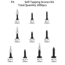 1200Pcs Mini Self Tapping Screws Tiny Electronic Screws 10 Size Assortment Screw