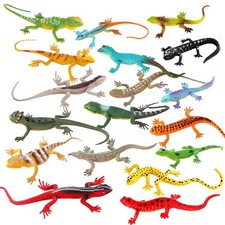 KINYFY 18 Pcs Fake Lizards Toys, From 3.5 to 7 inches, Assorted Colors
