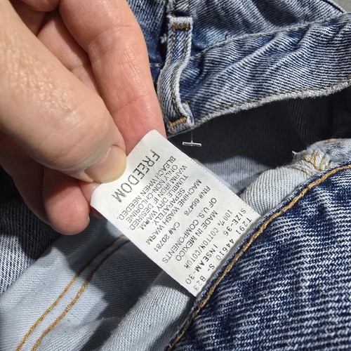 Jeansy męskie Tommy Hilfiger Freedom 36x30 jasno prane niebieskie dżins workowate vintage lata 90. - Zdjęcie 7 z 9