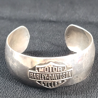 HARLEY-DAVIDSON バングル 90年代 Vintage Harley Davidson 925 Sterling Silver Cuff Bracelet Womens