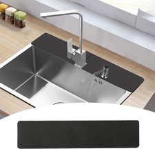 Customizable Kitchen Sink Faucet Mat: 30"Lx5.5"W Absorbent Splash Guard