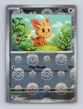Lillpup 074 2025 Pokemon S&V White Flare Poke Ball Reverse Holo Rare Card NM+
