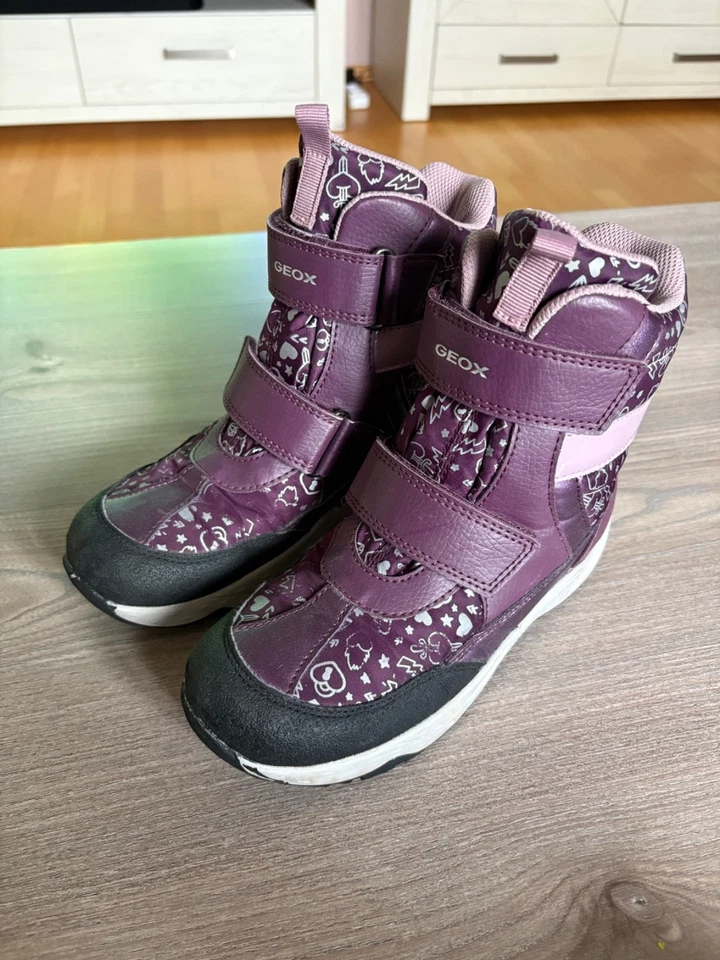 Original GEOX Winterstiefel Mädchen Gr. 33 Stiefel Schnee Schuhe Wasserdicht