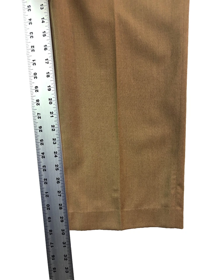 Calça social Lands End 36x30 vintage 100% lã EUA cintura alta plissada - Imagem 4 de 4