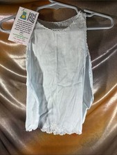 Vintage Light Blue baby pajama cotton embroidered dressing gown 411