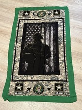 Military US Army Quilt Fabric Panel 27” X 45” Quilt Top
