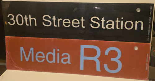 Rare SEPTA Regional Rail Station Signs Lot: North Broad St & Vintage R3 ...