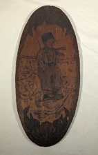 Vtg Flemish Art Pyrography #953 Dutch Boy 10.5" Wall Hanging Artwork