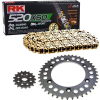 Kettensatz KTM SMC 660 Supermoto 03-04 Kette RK GB 520 XSO 118 Offen Gold 16