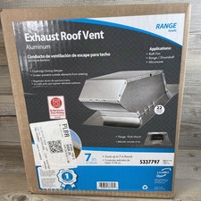 LAMBRO 116 Roof Cap Aluminum Exhaust Roof Vent Damper Flush Mount For Up to 7 In