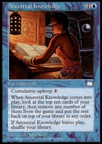 MTG magic cards 1x Ancestral Knowledge Weatherlight Light Play, English