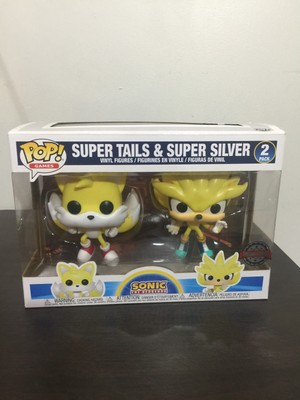 sonic the hedgehog super tails & super silver funko pop vinyl special edition
