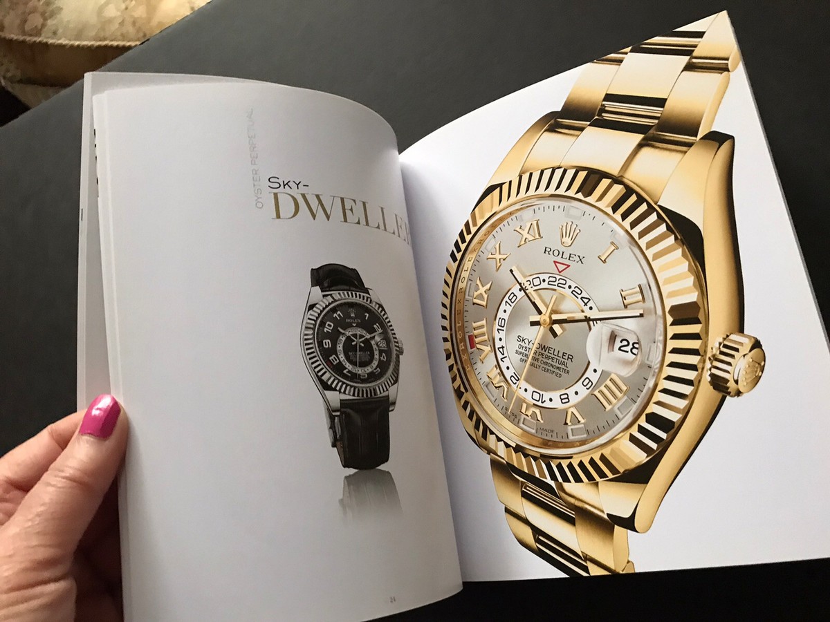 Rolex Watch Catalog Hardcover White 84 Pages HTF Roger Federer