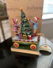 JIM SHORE HEARTWOOD CREEK ON TRACK WITH TRIMMINGS 2008 CHRISTMAS TRAIN 4011074