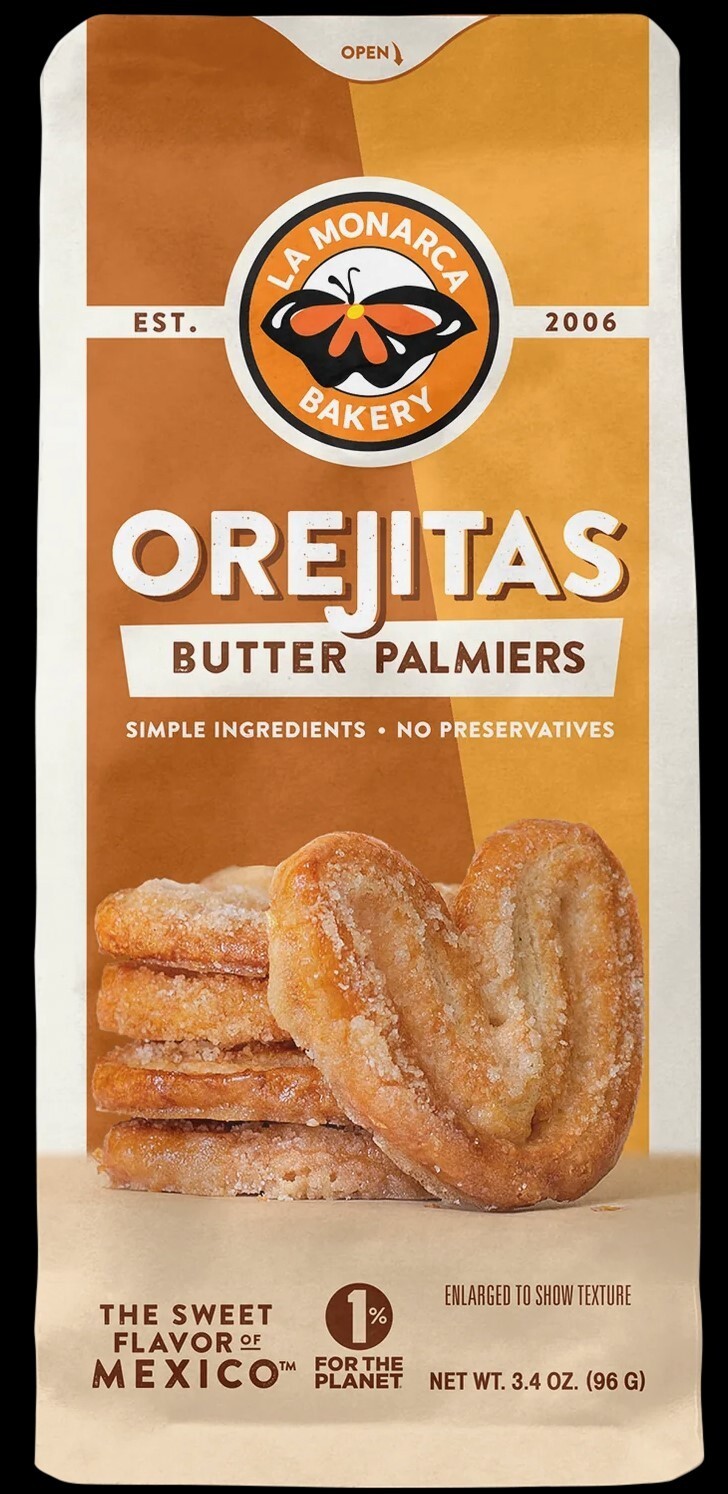 Comida gourmet: galletas Butter Palmier, marca Orejita's, mexicana, 3,4 oz