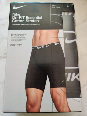 Nike Essential Cotton Stretch Size L 3 Pcs Black Only