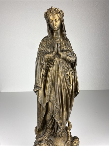 Jean Jules Cambos Heiligenfigur Skulptur Maria Immaculata Madonna Engel Antik