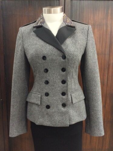 BLUMARINE Gray Tailored Wool Blazer Jacket Color B