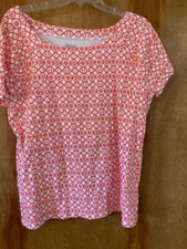 Basic Editions Womans top - Coral Print - Sho...