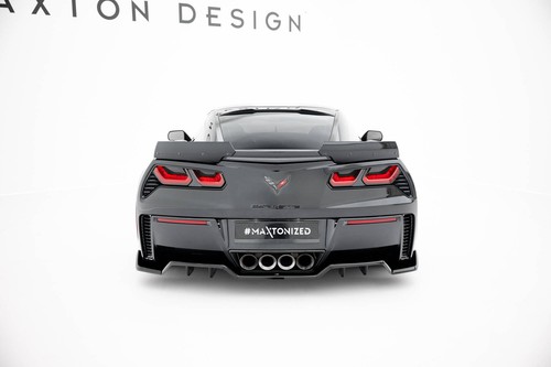 Difusor de aletas de aproximación trasera para Chevrolet Corvette Z06 C7 negro parte trasera  - Imagen 1 de 9