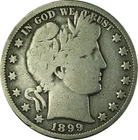 1899-O Barber Silver Half Dollar 50c Coin VG Very Good