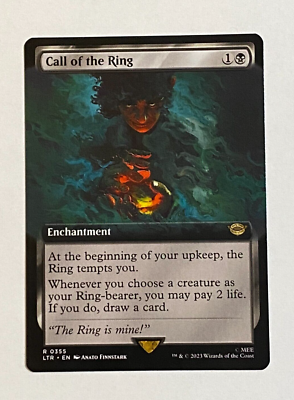 mtg lord of the rings expensive cards LTR Tales Extended Art Call of the Ring - Rare most expensive cards from mtg