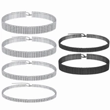 Women Bling Rhinestone Choker Bib Statement Necklace Bridal Wedding Bridesmaid