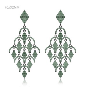 925 Silver Natural Pave Set Chrome Diopside Designer Chandelier Image Is Loading 925 Silver Natural Pave Set Chrome Diopside Designer