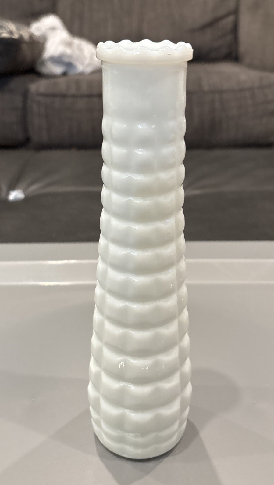 Unique Milk Glass Vase Vintage Home Decor  Shabby Chic