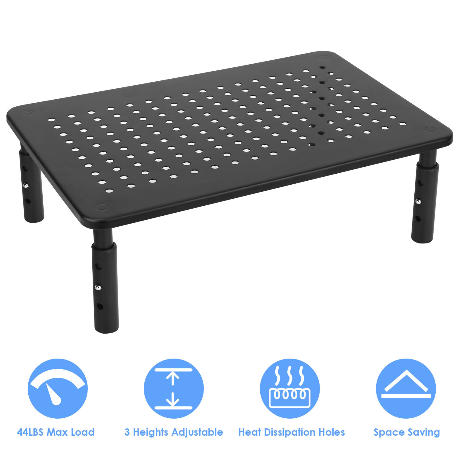 Monitor Stand Computer Desk Riser Adjustable Height For Desktop Laptop Printer-image