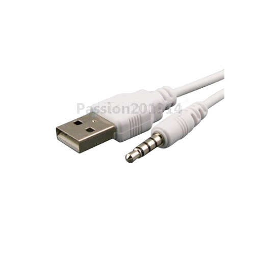 NEW Charger Adapter Data USB 3.5mm Sync Audio Cable for iPod Shuffle 3rd 4th Gen - Picture 2 of 3