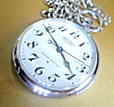 Great Condition  SEIKO Precision Second Setting Pocket Watch , 6110-0010