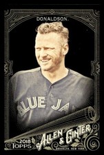 2018 TOPPS ALLEN GINTER X BASEBALL BASE CARD #137 JOSH DONALDSON BLUE JAYS
