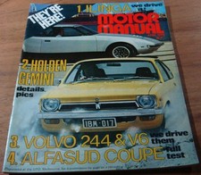1975.Motor Manual.ALFASUD ti.BMW 3.3L.ILINGA.Corolla.TR-7.Volvo.Gemini.Camargue