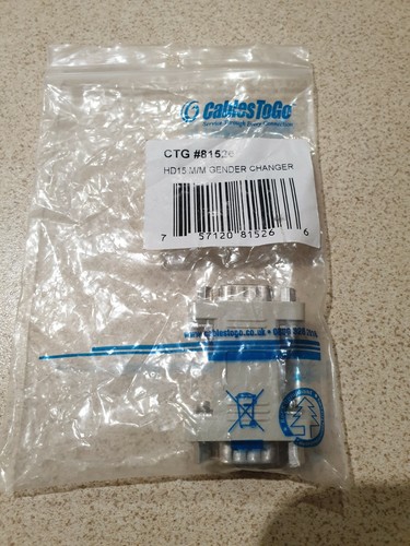 JOB LOT QTY 9 15pin SVGA/VGA Gender Chang Adapter COUPLER M to M 15 pin HD15 - Picture 2 of 10