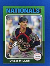 2024 Topps Heritage High Number #613 Drew Millas Green Border RC Rookie Nats