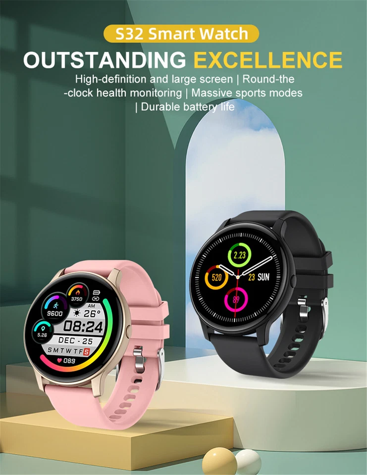 Smart Watch Men Full Touch Fitness Tracker Waterproof Women Smartwatch For Phone - Image 3 of 4